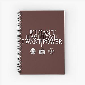 If I Can't Have Love, I Want Power - Halsey text White Version Spiral Notebook