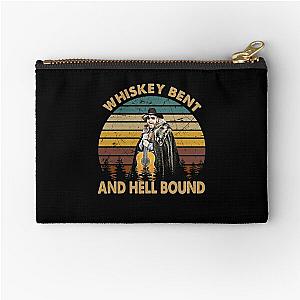 Hank Williams Jr T-ShirtVintage Whiskey Bent - Hank Williams Jr - Hell Bound  Zipper Pouch