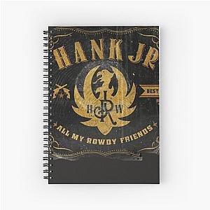 Man Hank Williams Jr Tee  Spiral Notebook