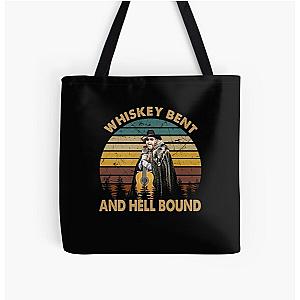 Hank Williams Jr T-ShirtVintage Whiskey Bent - Hank Williams Jr - Hell Bound  All Over Print Tote Bag