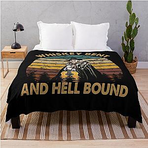 Hank Williams Jr T-ShirtVintage Whiskey Bent - Hank Williams Jr - Hell Bound  Throw Blanket