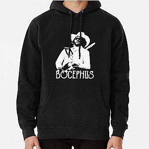 Bocephus - Hank Williams Jr - White Stencil Pullover Hoodie