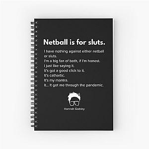 Hannah Gadsby netball notebook