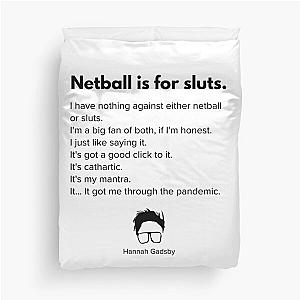 Hannah Gadsby netball (dark) Duvet Cover