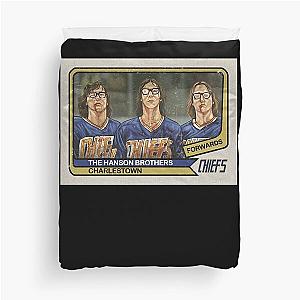 Hanson Brothers - Hockey Card! Duvet Cover