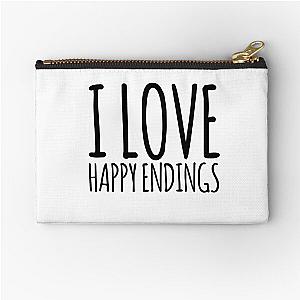 I love happy endings design funny Zipper Pouch