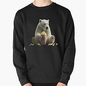 polar bear with popcorn Pullover Sweatshirt RB1212