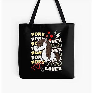 Harlow And Popcorn   Pony Lover All Over Print Tote Bag RB1212