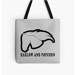 Harlow And Popcorn Funny Popcorn The Pony All Over Print Tote Bag RB1212