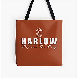 Harlow And Popcorn Funny Popcorn The Pony All Over Print Tote Bag RB1212