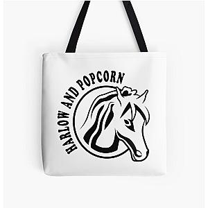 Harlow And Popcorn Funny Popcorn The Pony All Over Print Tote Bag RB1212