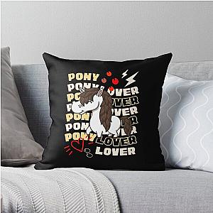 Harlow And Popcorn   Pony Lover Throw Pillow RB1212