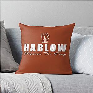 Harlow And Popcorn Funny Popcorn The Pony Throw Pillow RB1212