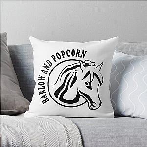 Harlow And Popcorn Funny Popcorn The Pony Throw Pillow RB1212