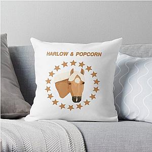 harlow and popcorn merch popcorn the pony Throw Pillow RB1212