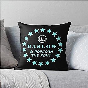 Harlow And Popcorn Merch Harlow Logo Throw Pillow RB1212