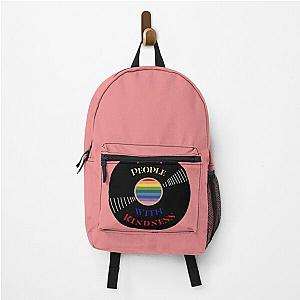 Harry Styles Backpacks - Vinyl - Harry Styles Treat People With Kindness Rainbow (Pride) Backpack RB2103