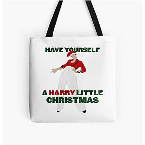 Harry Styles Bags - Have Yourself a Harry Little Christmas - Green and Red Text All Over Print Tote Bag RB2103