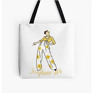 Harry Styles Bags - Sunflower Harry All Over Print Tote Bag RB2103