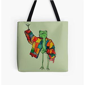 Harry Styles Bags - Harry Styles Frog Cardigan All Over Print Tote Bag RB2103