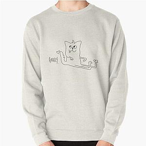 Harry Styles Sweatshirts - harry styles snl cat drawing with signature Pullover Sweatshirt RB2103