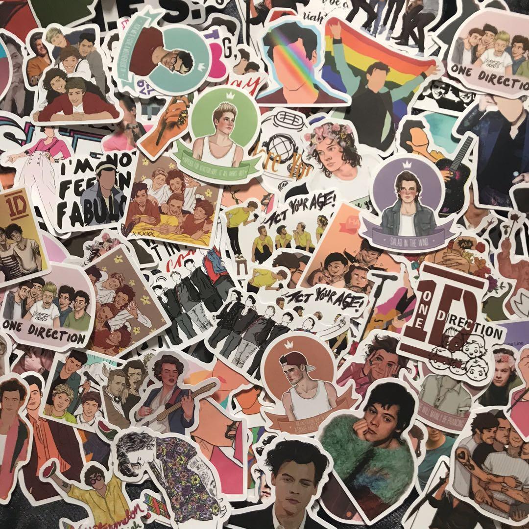 TAKE ALL - 100+ Pieces Assorted One Direction Harry Styles Niall Horan Louis Tomlinson Waterproof Stickers, Hobbies & Toys, Stationary & Craft, Other Stationery & Craft on Carousell