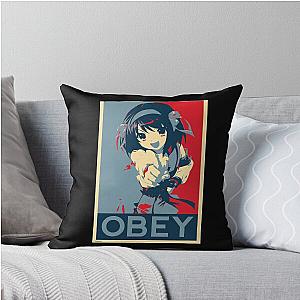 Astute Koizumi Yuki Anime Haruhi Suzumiya Obey Throw Pillow