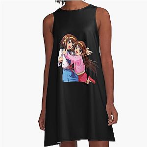 Astute Koizumi Yuki Anime Haruhi Suzumiya and Mikuru Asahina Cute A-Line Dress