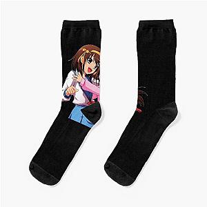 Astute Koizumi Yuki Anime Haruhi Suzumiya and Mikuru Asahina Cute Fan Socks