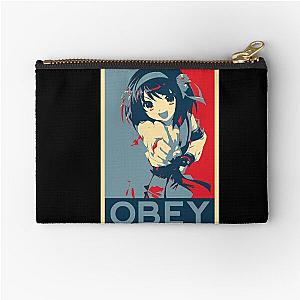 Astute Koizumi Yuki Anime Haruhi Suzumiya Obey Retro Zipper Pouch