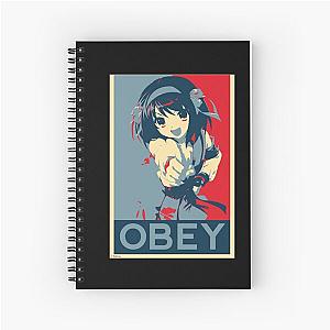 Astute Koizumi Yuki Anime Haruhi Suzumiya Obey Retro Spiral Notebook