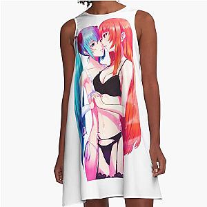 Cute Hatsune Miku & Sexy Megurine Anime A-Line Dress