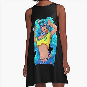 Anime Hatsune Miku Digital A Line Dress