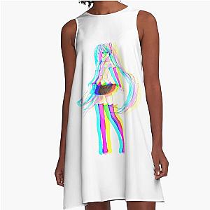 Glitched Hatsune Miku A-Line Dress