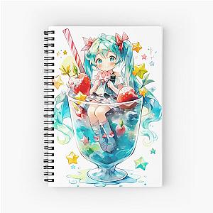 Cute Hatsune Miku Vocaloid Kawaii Art Spiral Notebook