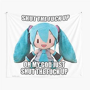 Hatsune Miku Plush Asks You to Cease Tapestry