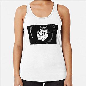 Hauntii Black and White Racerback Tank Top