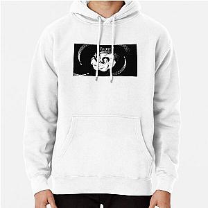 Hauntii Black and White Pullover Hoodie