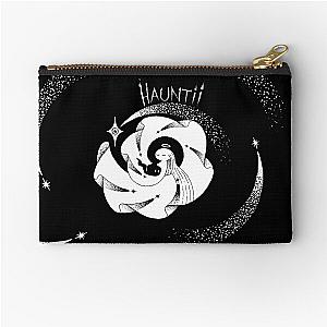 Hauntii Black and White Zipper Pouch