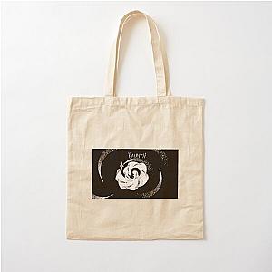 Hauntii Black and White Cotton Tote Bag