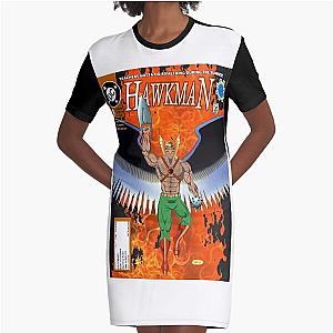 Mock Hawkman Cover Graphic T-Shirt Dress