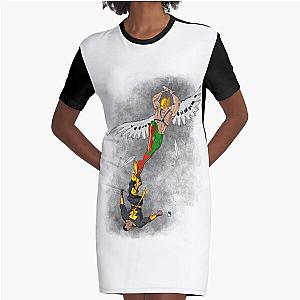 Hawkman v Black Adam Graphic T-Shirt Dress