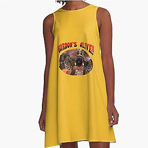 Flash Gordon: Hawkman Cat (Gordon's Alive!) (Dark Text) A-Line Dress