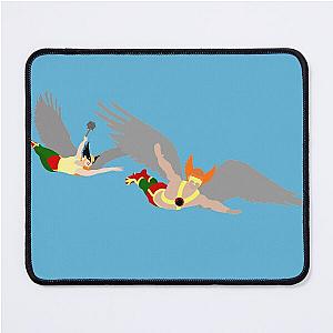 Hawkman & Hawkgirl Minimalistic Style Mouse Pad