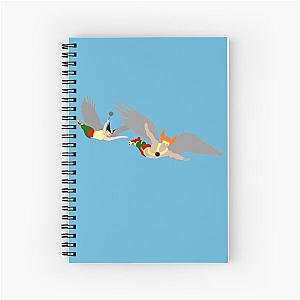 Hawkman & Hawkgirl Minimalistic Style Spiral Notebook