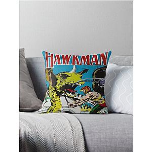 Brave and bold Hawkman comic cover Throw Pillow