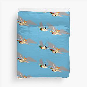 Hawkman & Hawkgirl Minimalistic Style Duvet Cover