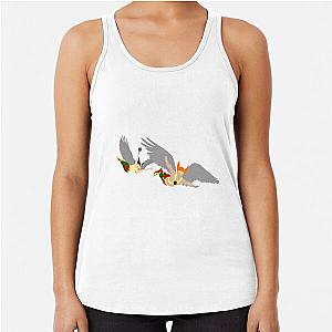 Hawkman & Hawkgirl Minimalistic Style Racerback Tank Top