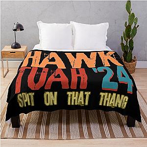 Hawk Tuah - spit on that thang Throw Blanket