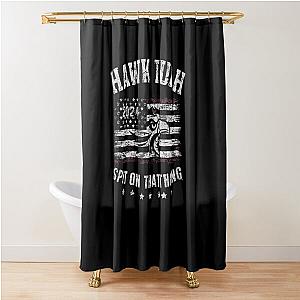 Hawk Tuah 2024: Spit on That Thang .  Vintage Parody Tee Shower Curtain